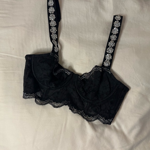 Victoria’s Secret Black Lace Bustier - 32B, Brand New (No Tag) - Picture 2 of 8